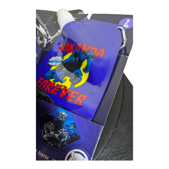 Marvel - Wakanda Forever - Reusable Drink Pouches For Kids And Lunch Boxes NEW - Picture 4 of 6